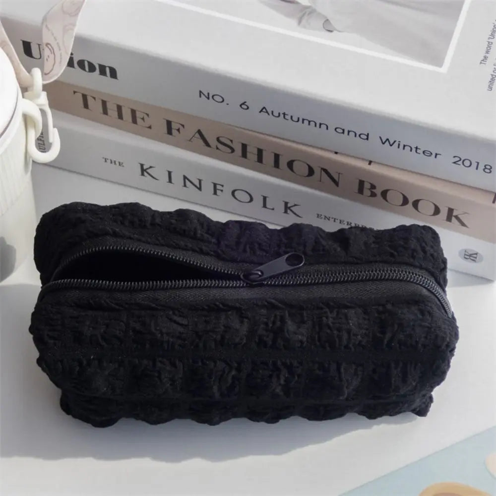 Puff-Style Large Capacity Pencil Case – Soft School Stationery Pouch