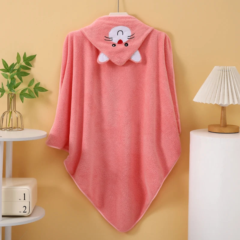 Kids Hooded Animal Towel – Soft Quick-Dry Bath & Beach Towel