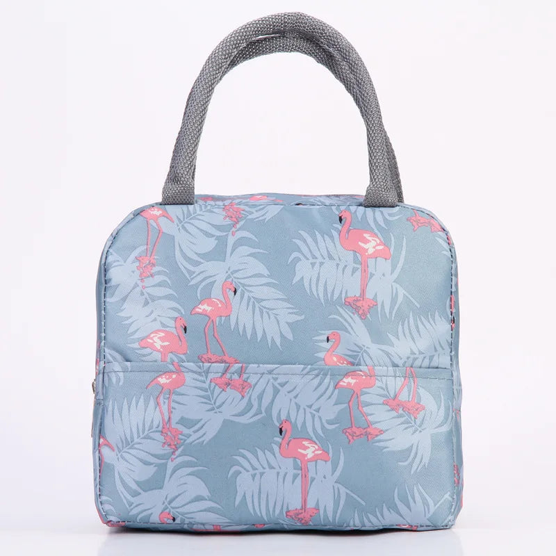Patterned Insulated Lunch Bag – Portable School & Picnic Cooler Bag