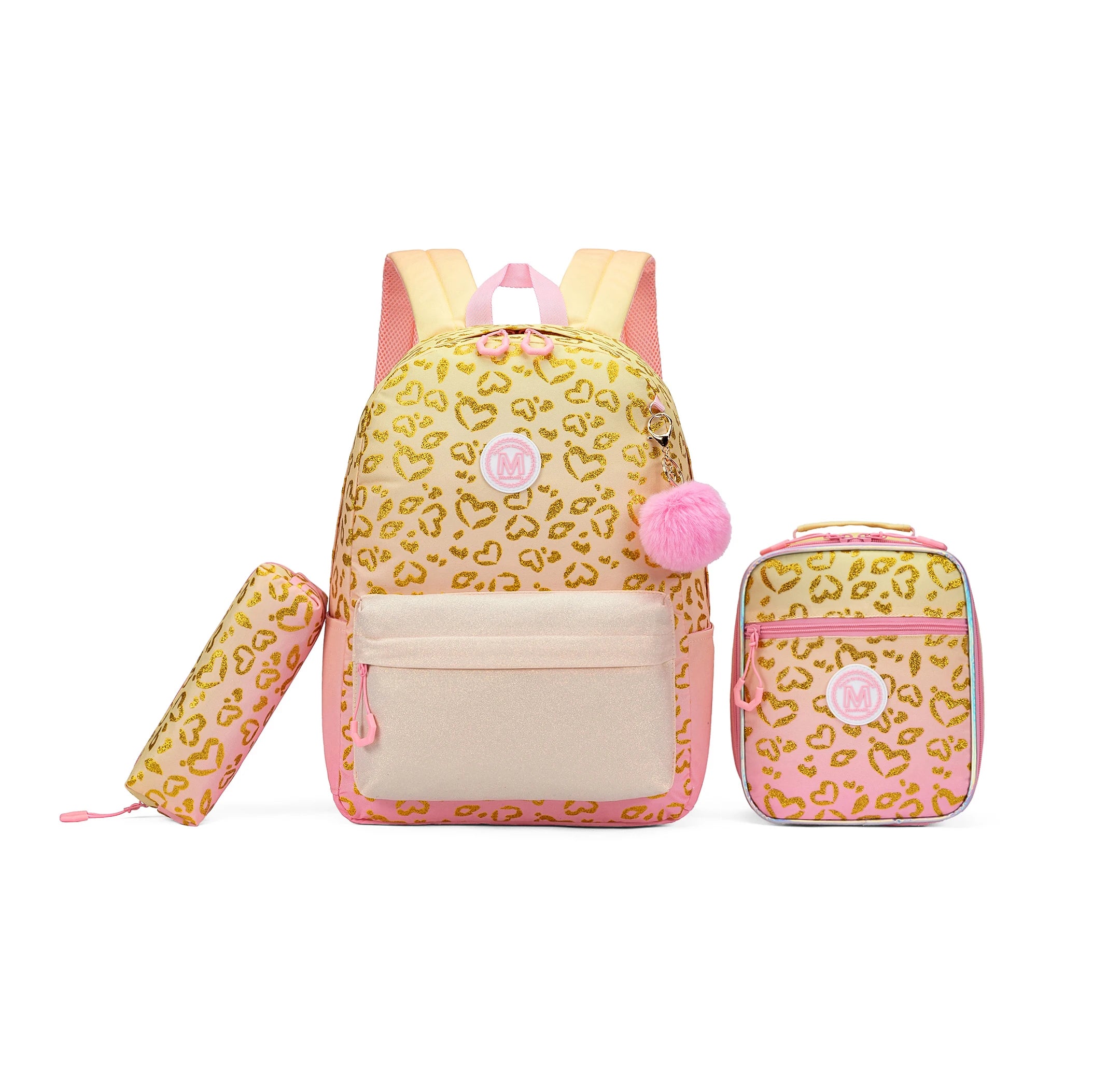 Girls School Backpack Set – Backpack, Lunch Bag & Pencil Case
