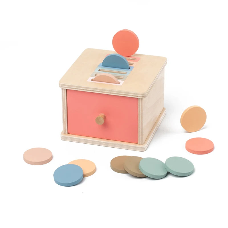 Wooden Shape & Colour Sorting Box – Montessori-Inspired Fine Motor Toy