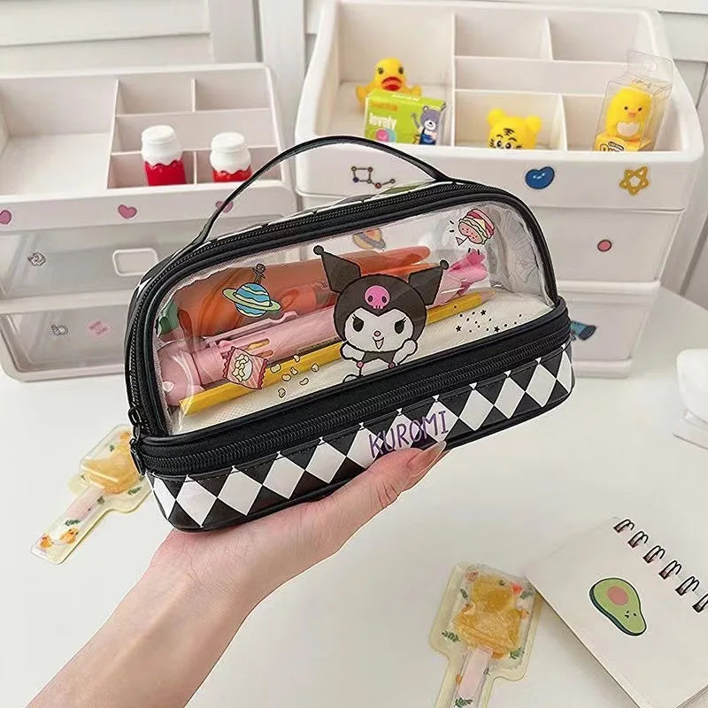 Sanrio Double-Layer Large Capacity Pencil Case – School Stationery Organiser