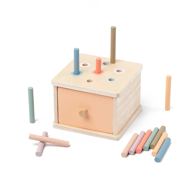 Wooden Shape & Colour Sorting Box – Montessori-Inspired Fine Motor Toy