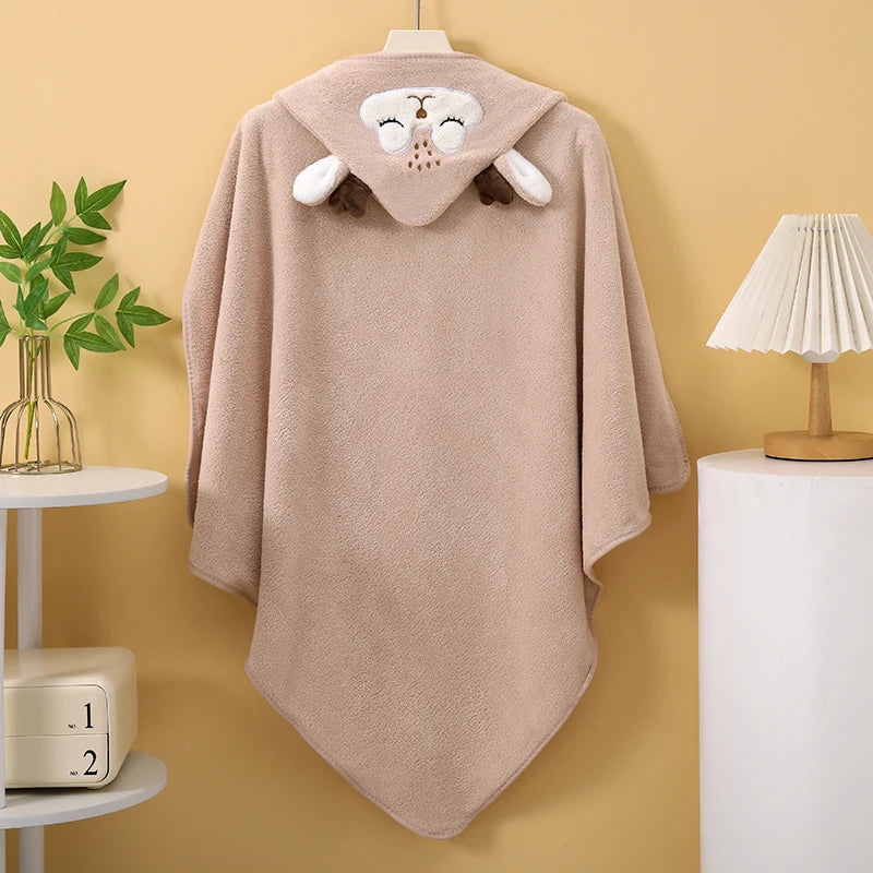 Kids Hooded Animal Towel – Soft Quick-Dry Bath & Beach Towel