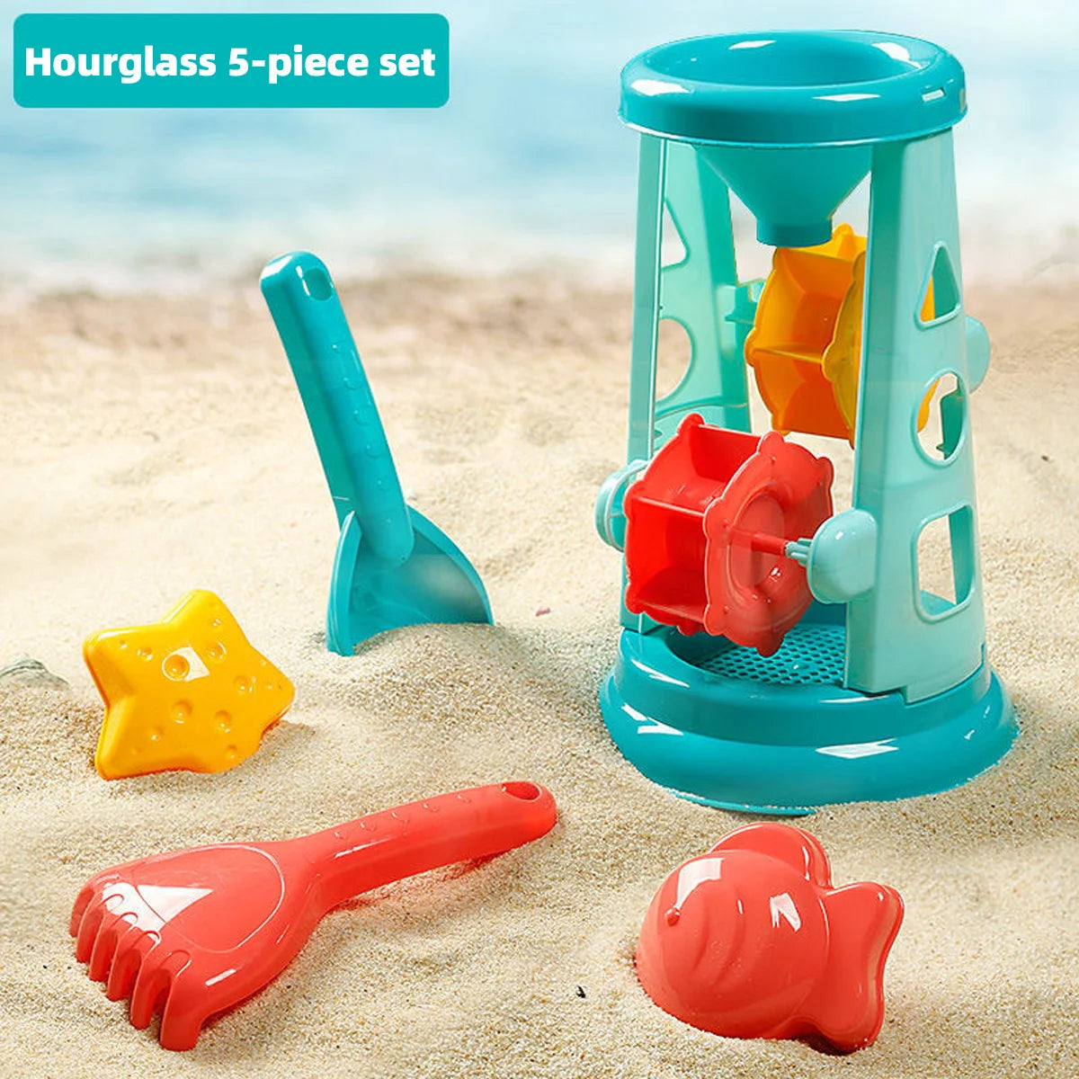 18-Piece Kids Beach Sand Toy Set – Bucket, Tools & Moulds