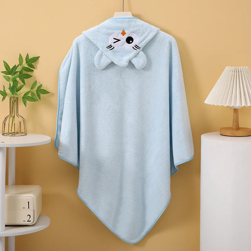 Kids Hooded Animal Towel – Soft Quick-Dry Bath & Beach Towel