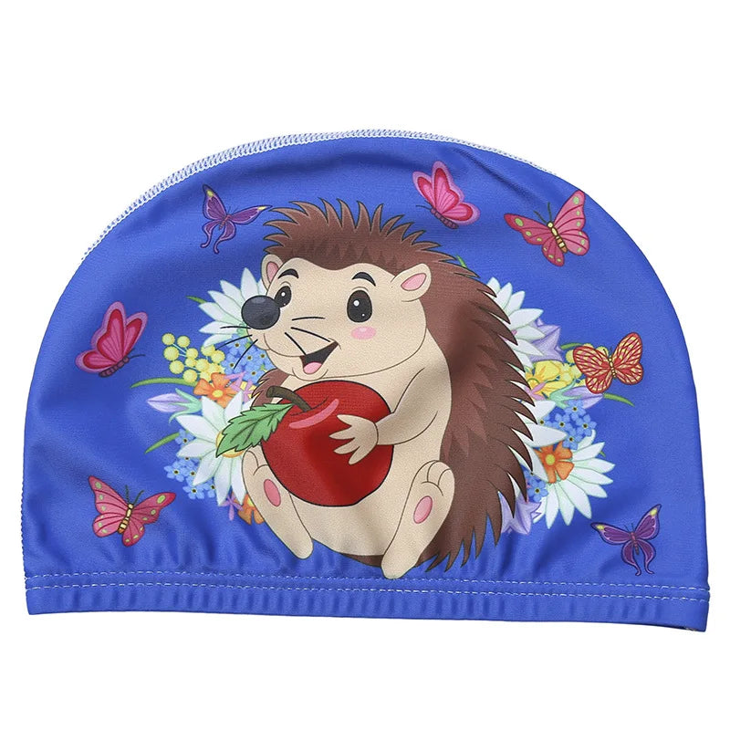 Kids Cartoon Swimming Cap – Soft Stretch Swim Hat