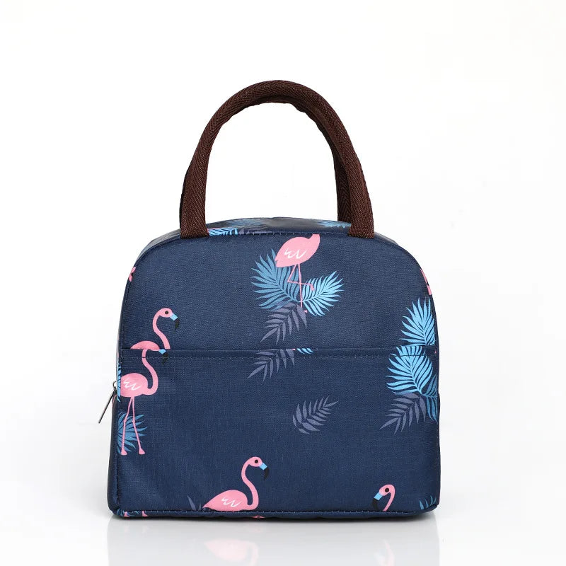 Patterned Insulated Lunch Bag – Portable School & Picnic Cooler Bag