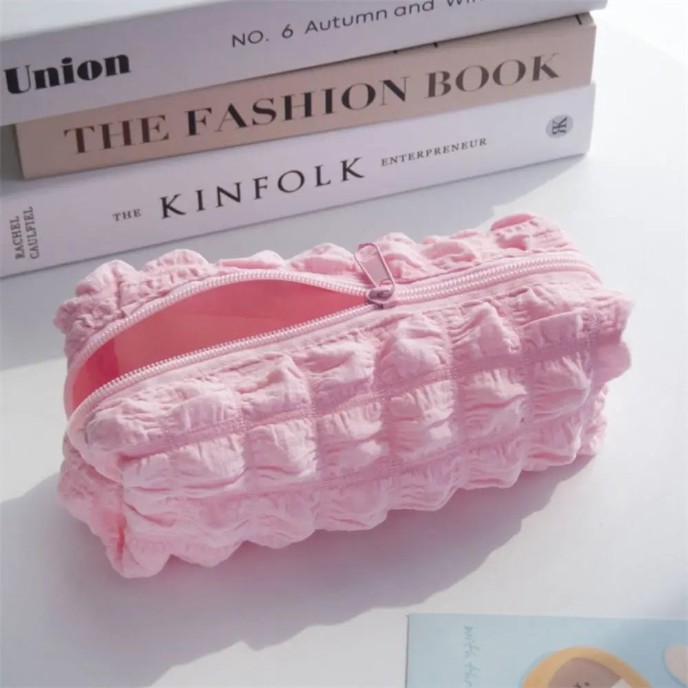 Puff-Style Large Capacity Pencil Case – Soft School Stationery Pouch