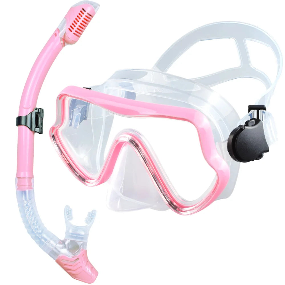 Adult Panoramic Snorkelling Mask & Dry Snorkel Set