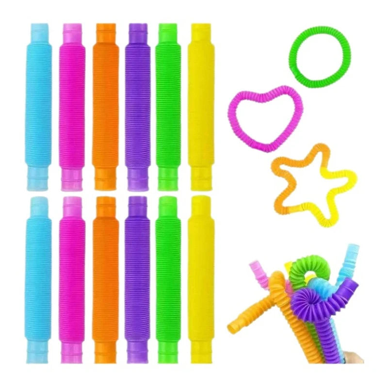 Light-Up Pop Tubes – Stretch & Pop Sensory Fidget Set