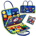 Portable Sensory Busy Board – 16-Activity Montessori-Inspired Learning Board