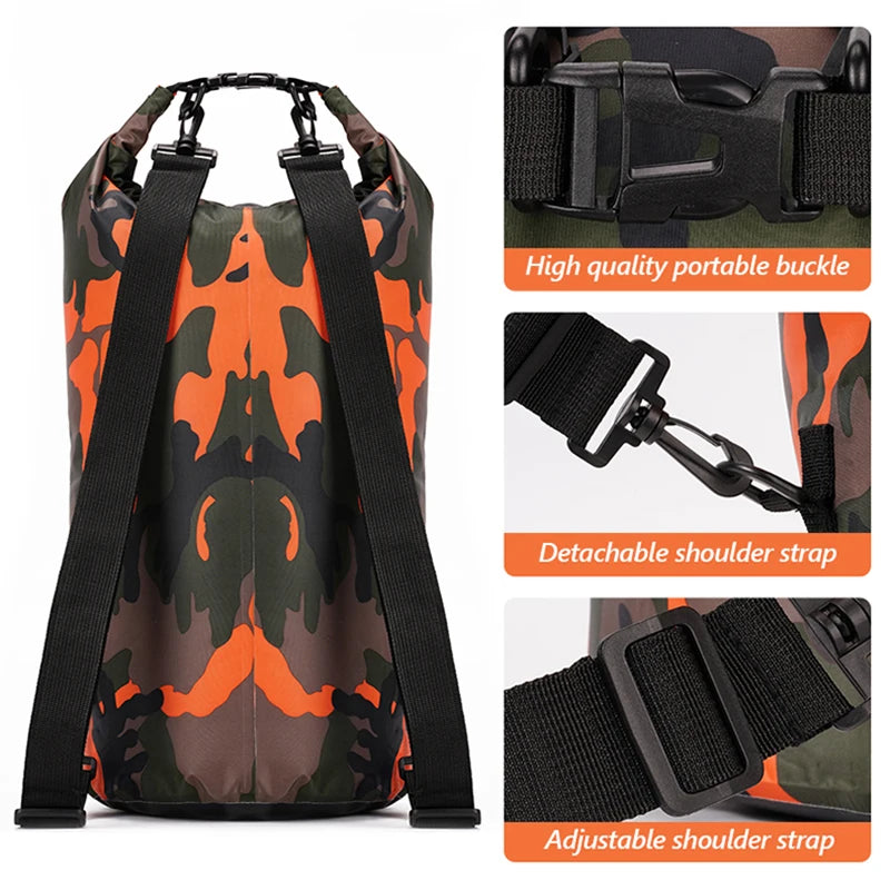 Waterproof Dry Bag Backpack with Wet/Dry Separation – 15L / 20L / 30L