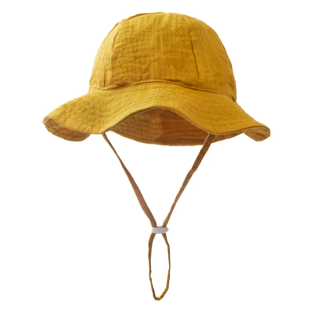 Baby Cotton Sun Hat with Adjustable Chin Strap
