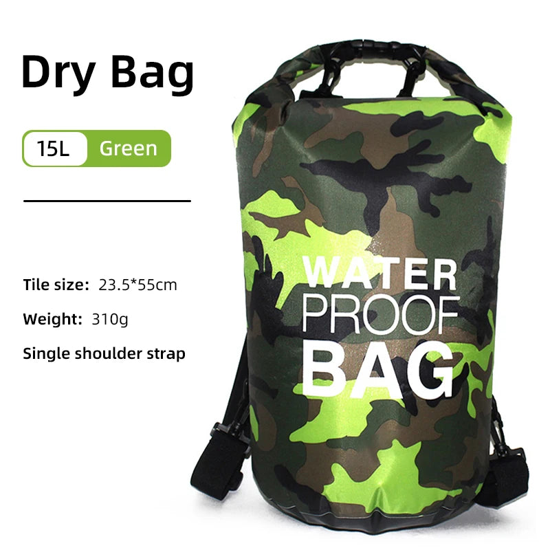 Waterproof Dry Bag Backpack with Wet/Dry Separation – 15L / 20L / 30L