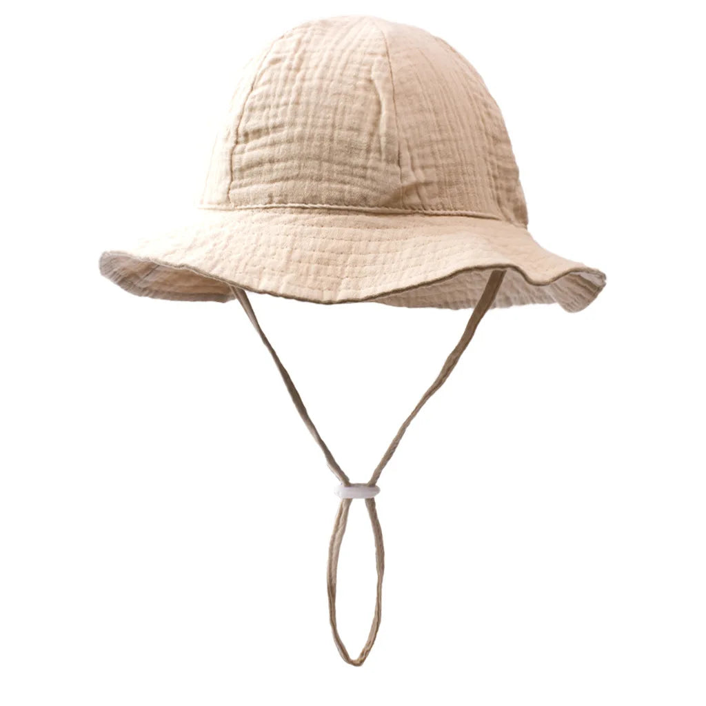 Baby Cotton Sun Hat with Adjustable Chin Strap