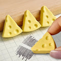 Cheese-Shaped Novelty Pencil Eraser – Fun School Stationery
