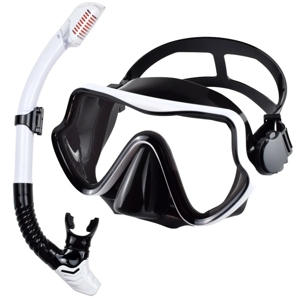 Adult Panoramic Snorkelling Mask & Dry Snorkel Set