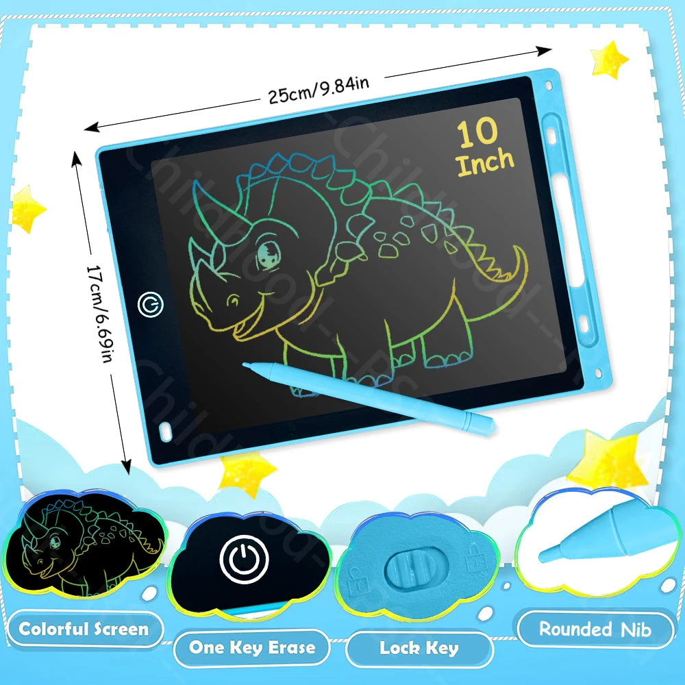 Reusable LCD Writing & Drawing Tablet – Colour Doodle Board with Stylus
